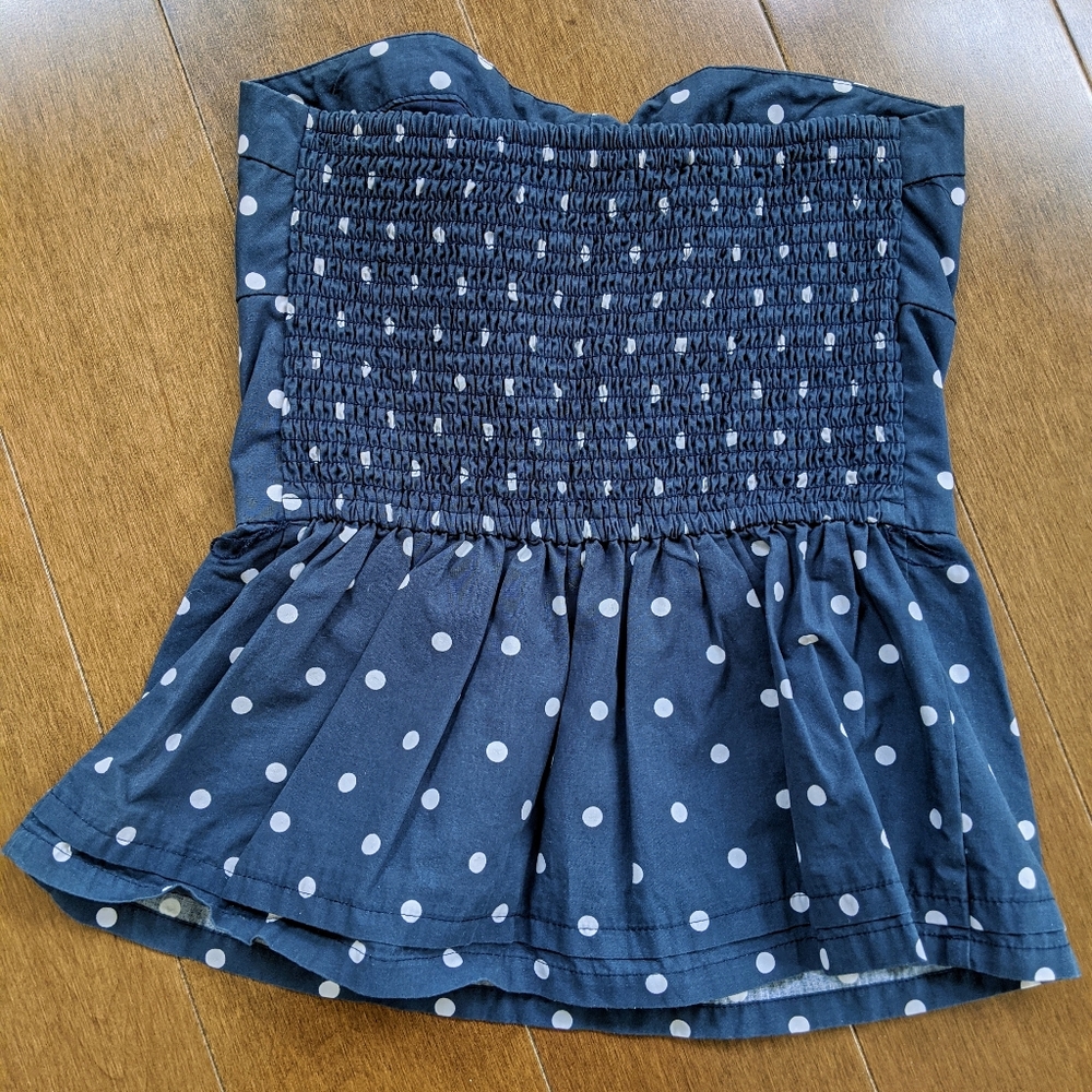 HOLLISTER Navy White Top sz med Excellent Conditio - Picture 2 of 3